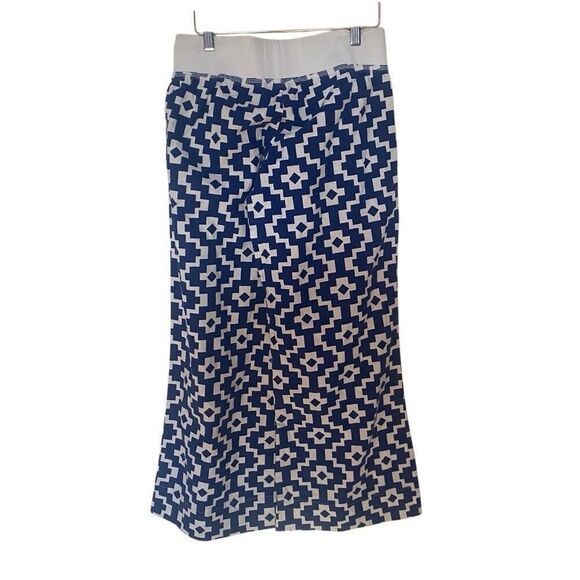 Macbeth collection by Margaret Joseph’s medium blue geometric bathing suit cover - Picture 3 of 4